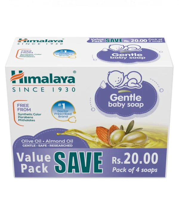 Himalaya Herbal Gentle Baby Soap Value Pack Of 4 - 75 gm  BabyCry - Image 2