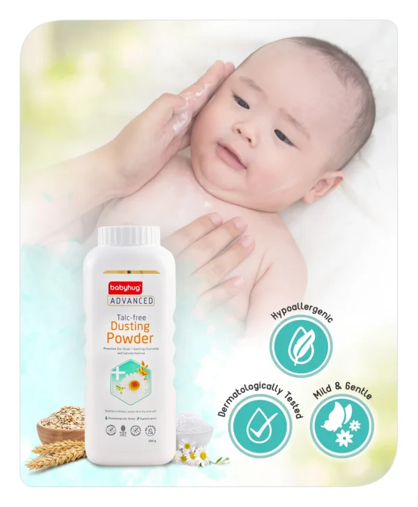 Babyhug Advanced Talc-Free Dusting Powder - 200 gm - Image 2